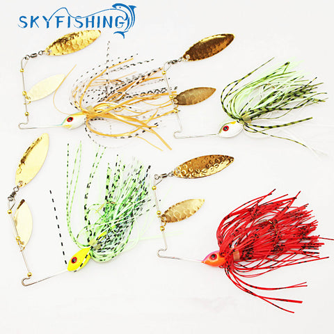 4pcs/lot spinner bait 18G metal lure hard fishing lure Spinner Lure Spinnerbait Pike swivel Fish tackle