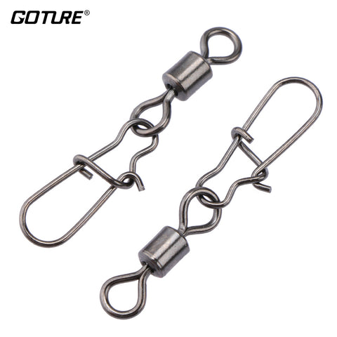 200pcs/lot Stainless Rolling Swivel With Nice Snap MS+ZQ Hooks Lure Connector Sea Rock Fishing Swivels Snaps Tackle