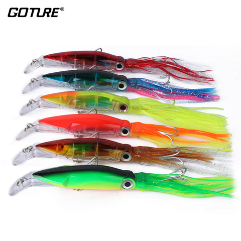 6pcs/lot Squid Lure Wobbler 14cm 40g Fishing Lures For Trolling