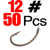 50pcs Nymph Bug Fly Tying Hooks Larva Caterpillar Leech Shrimp Flies Bronze Barbed