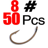 50pcs Nymph Bug Fly Tying Hooks Larva Caterpillar Leech Shrimp Flies Bronze Barbed