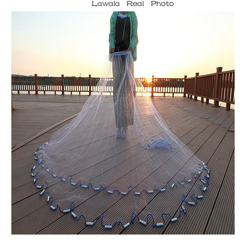 Lawaia 2.4m-7.2m Fishing-net 3m Fishing Net American Sign Cast Network Hand Net Network Net Folding