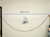 Lawaia 2.4m-7.2m Fishing-net 3m Fishing Net American Sign Cast Network Hand Net Network Net Folding