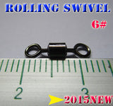 2015new fishing rolling swivels size:6#---3/0# high carbon steel quantity:100pcs/lot professional quality choose what you need!