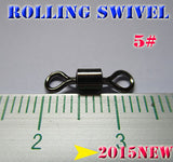 2015new fishing rolling swivels size:6#---3/0# high carbon steel quantity:100pcs/lot professional quality choose what you need!