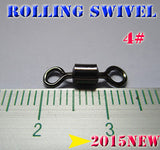 2015new fishing rolling swivels size:6#---3/0# high carbon steel quantity:100pcs/lot professional quality choose what you need!