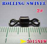 2015new fishing rolling swivels size:6#---3/0# high carbon steel quantity:100pcs/lot professional quality choose what you need!