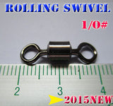 2015new fishing rolling swivels size:6#---3/0# high carbon steel quantity:100pcs/lot professional quality choose what you need!