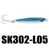 SK302 Metal Jigging Fishing Lure Set 5Pcs/lot 8g 50mm Mini Jig Hard Bait