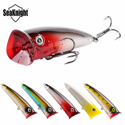 SK004 5PCS Popper Fishing Lure 70mm 11g Topwater Wobbler Floating Lure