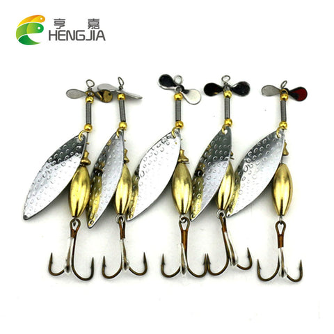 5pcs 9.8cm 16g Spinner bait Spoon Fishing Lure Fishing Spoon Lure pesca Metal Jig Lure buzz bait Bass Fishing Tackle