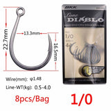 BKK 8091 DIablo jig hook big game fishing jig hooks for sea jigging lure High Carbon fishing hooks
