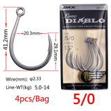 BKK 8091 DIablo jig hook big game fishing jig hooks for sea jigging lure High Carbon fishing hooks