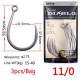 BKK 8091 DIablo jig hook big game fishing jig hooks for sea jigging lure High Carbon fishing hooks