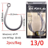 BKK 8091 DIablo jig hook big game fishing jig hooks for sea jigging lure High Carbon fishing hooks