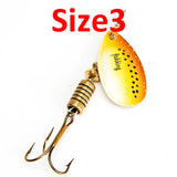 1PC Size0-Size5 Fishing Lure pesca Mepps Spinner bait Spoon Lures With Mustad Treble Hooks Peche Jig Anzuelos