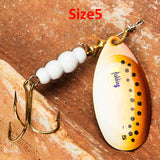 1PC Size0-Size5 Fishing Lure pesca Mepps Spinner bait Spoon Lures With Mustad Treble Hooks Peche Jig Anzuelos