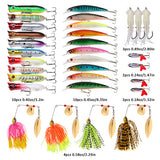 Goture 33pcs/31pcs Lure Kit Minnow/Popper/Crankbait/Spinner Bait/Frog Lure/Metal Spoon/Squid