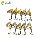 10pcs Spinner Baits Fishing Lure Spoon Paillette isca Artificial Spoon Lure pesca Bass Lure Metal Sequin Bait 7.3g 6.7cm