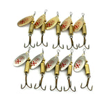 10pcs Spinner Baits Fishing Lure Spoon Paillette isca Artificial Spoon Lure pesca Bass Lure Metal Sequin Bait 7.3g 6.7cm