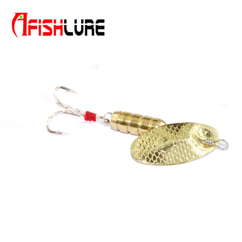 4pcs/lot 7g/9g/12g/15g metal spinner bait metal hard lure spinnerbait bronze metal spoon lure spinner lure metal jig Afishlure