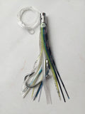 6.5 inch Jig Head Octopus Skirt Bait Sea Tackle Tuna Lure Trolling Fishing Lure Copper Head Double skirt with line and hook