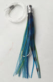 6.5 inch Jig Head Octopus Skirt Bait Sea Tackle Tuna Lure Trolling Fishing Lure Copper Head Double skirt with line and hook