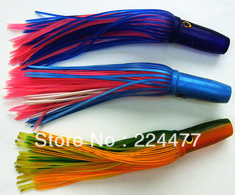 8.5" Silicone skirt baits trolling fishing bait sea fishing bait PP material soft head