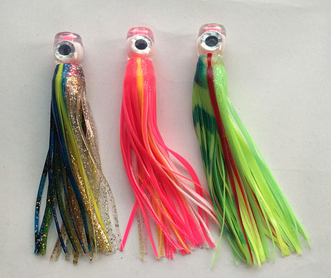 7.5 inch Octopus Bait Tuna Lure Sea Trolling Fishing Tackle Fishing Lure Big Game Soft Head with Octopus Skirt