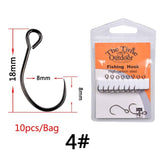 Fishing Hook High Carbon Steel Streams Bait Fishing Bass Lure Hooks Barbless Single Hooks For Fishing Bait 10p