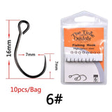 Fishing Hook High Carbon Steel Streams Bait Fishing Bass Lure Hooks Barbless Single Hooks For Fishing Bait 10p