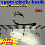 2015 new fishing  sport circle hooks  size:6#--5/0#  high carbon steel quantity:100pcs/lot sharp hooks