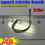 2015 new fishing  sport circle hooks  size:6#--5/0#  high carbon steel quantity:100pcs/lot sharp hooks