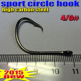 2015 new fishing  sport circle hooks  size:6#--5/0#  high carbon steel quantity:100pcs/lot sharp hooks