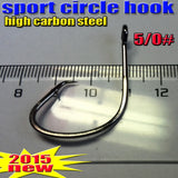 2015 new fishing  sport circle hooks  size:6#--5/0#  high carbon steel quantity:100pcs/lot sharp hooks