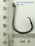 50pcs/lot Large Size 1/0 - 10/0 Octopus Circle Hooks Sea Fishing Coated Sharpened Fishhook High Carbon Steel fish hook