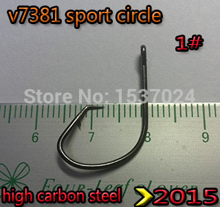 2015new Sport Circle HOOK SIZE:1# quantity:100pcs/lot  free shippment high-carbon steel