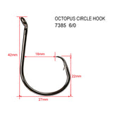 50pcs Premium Quality Chemically Sharpened Octopus Circle Hooks Fishing Hook Fishing Tackle