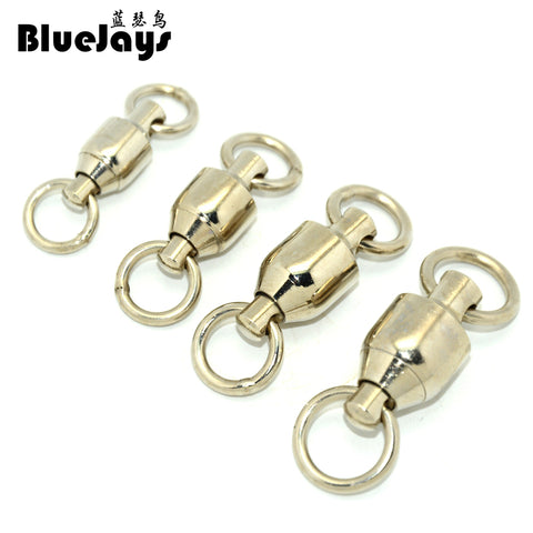 BlueJays 10pcs big pull 100kg-230kg Ball Bearing Swivel Solid Rings Sea Ocean Word Shape Stainless Steel Fishing Hook Connectors