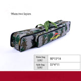 Portable Fishing Bag Water-Resistant Fishing Pole Bag Two Three Layers Fishing Gear Package Fishing Rod Travel Carry Case