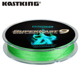 KastKing Superkast 9 Strands 275m 20-80LB 9.1-36.3KG 9 Weaves Fishing Line PE Braided Multifilament Line for Lake River Fishing